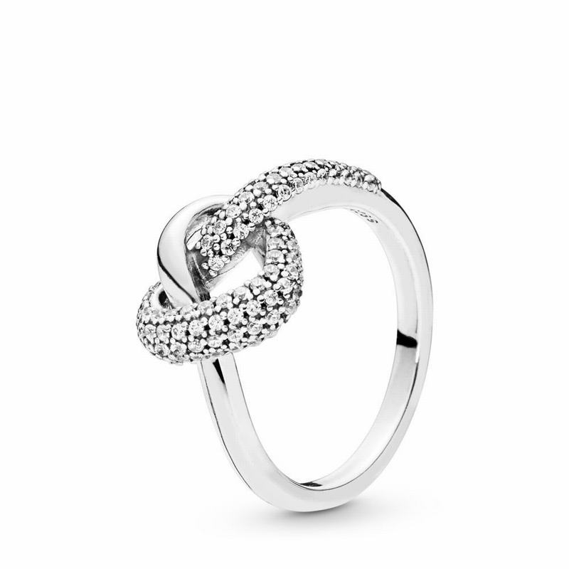 Pandora Knotted Heart Stackable Ring Outlet NZ, Sterling Silver (051649-EZA)